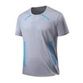 thumbnail image 2 of Tops para hombre, blusas y camisas de manga corta con cuello redondo para hombre, blusas casuales deportivas holgadas de manga corta con cuello redondo para hombre, blusas de poliéster para hombre, 2 of 4