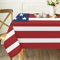 thumbnail image 4 of sruoe Tablecloth, 54 X 108in Independence Day Tablecloth, Machine Washable Foldable Red Rectangle Tablecloths, Table Cloth for Dining, Home, Party Decor, Nylon Spandex, 4 of 6