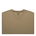 thumbnail image 3 of Playera Fruit Of The Loom para Hombre, Cuello V Manga Corta Café Khaki Talla  CH, 3 of 4
