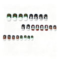 thumbnail image 2 of Medium Length Christmas Press on Nails 24Pcs, Black Snowman Spooky Fake Nails Set, Reusable False Nails for Holiday Party Daily Wear Women Girls, Christmas Nail Art, 2 of 6