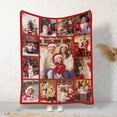 thumbnail image 3 of Custom Photo Collage Blanket for Family, Customized Bed Blanket with 10 Pictures & Text for Best Friends Kids Personalized Your Own Photos on Throw Blanket for Birthday Memorial Gifts, 3 of 6