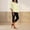 Beige 07, variant on Karymi Shirts for Women 2-Piece Linen Blend Outfit, Crew Neck 3/4 Sleeve Loose Top Solid Cropped Capri Leggings with Cutout Detail, Casual Set Blouses for Women