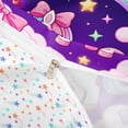 thumbnail image 4 of Erosebridal Kawaii Unicorn Kids Twin Bedding,Cute Bowknot Kawaii Stars Rainbow Duvet Cover Set For Girls,Reversible 2-Piece,No Comforter, 4 of 6