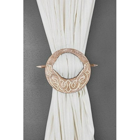 Indya Diwali Gift Decorations Decorative Wooden Curtain Tiebacks Set Of 2 Window Treatment Holdbacks Drape Binds Hand Carved White Distressed Indya Diwali Gift Decorations Decorative Wooden Curtain Tiebacks Set Of 2 Window Treatment Holdbacks Drape Binds Hand Carved White Distressed