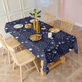 thumbnail image 3 of Blue Sun Star Cloud Pattern Rectangle Tablecloth 60"x120",Waterproof Polyester Rectangle Table Cloth, Wipeable Spillproof Polyester Tablecloth for Dining, Camping, Indoor and Outdoor, 3 of 6