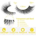 thumbnail image 4 of GHSDFBB False Lashes Natural Look Faux Mink Eyelashes Wispy Cat Eye Lashes That Look Like Extensions Clear Band Lashes Fluffy Natural Fake Eyelashes Strip Lashes Pack, 4 of 7