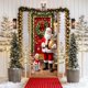 thumbnail image 5 of Seyotauo Christmas Door Cover Decoration Santa Claus Front Door Cover Xmas Hanging Banner Santa Background for Home Holiday Christmas Decoration, 5 of 6