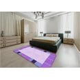 thumbnail image 4 of Ahgly Company Indoor Rectangle Patterned Pale Lilac Purple Area Rugs, 8' x 10', 4 of 6