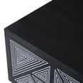 thumbnail image 6 of Furniture of America Kanan Art Deco Solid Wood 2-Door TV Stand in Black, 6 of 8