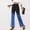 Blue, variant on Women's Two Tone Color Block Denim Jeans High Waist Straight Ankle Pants Slim Fit Casual Work Trousers Stacked Jeans for Women(Black,XXL)