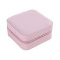 thumbnail image 4 of Caja de joyería, caja de almacenamiento de joyería, organizador de joyería portátil, estuche de almacenamiento de joyería para pendientes, collar, Rosa, 4 of 8