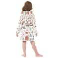 thumbnail image 7 of FORMRS Niños Bathrobe Unisex Hooded Robe Soft Plush Pajamas Sleepwear, Size 2-3T, Red Nordic Christmas, 7 of 7