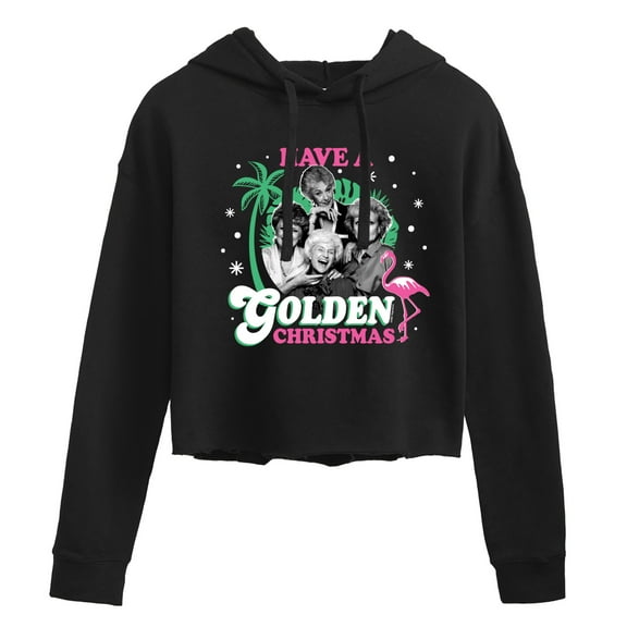 Golden Girls - Have A Golden Christmas - Juniors Cropped Pullover Hoodie