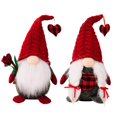 thumbnail image 5 of YujiCraft Valentines Day Gnomes Plush Ornaments, Handmade Red Knit Hat Doll Couple Decor, Party Supplies,A, 5 of 7
