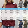 thumbnail image 3 of Ounisa Women Rain Jacket Lightweight Waterproof Raincoat Lined Outdoor Hooded Windbreaker Trench Coat, 3 of 4