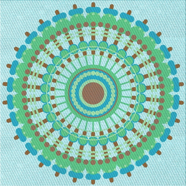Ahgly Company Machine Washable Indoor Square Transitional Seafoam Green Area Rugs, 8' Square