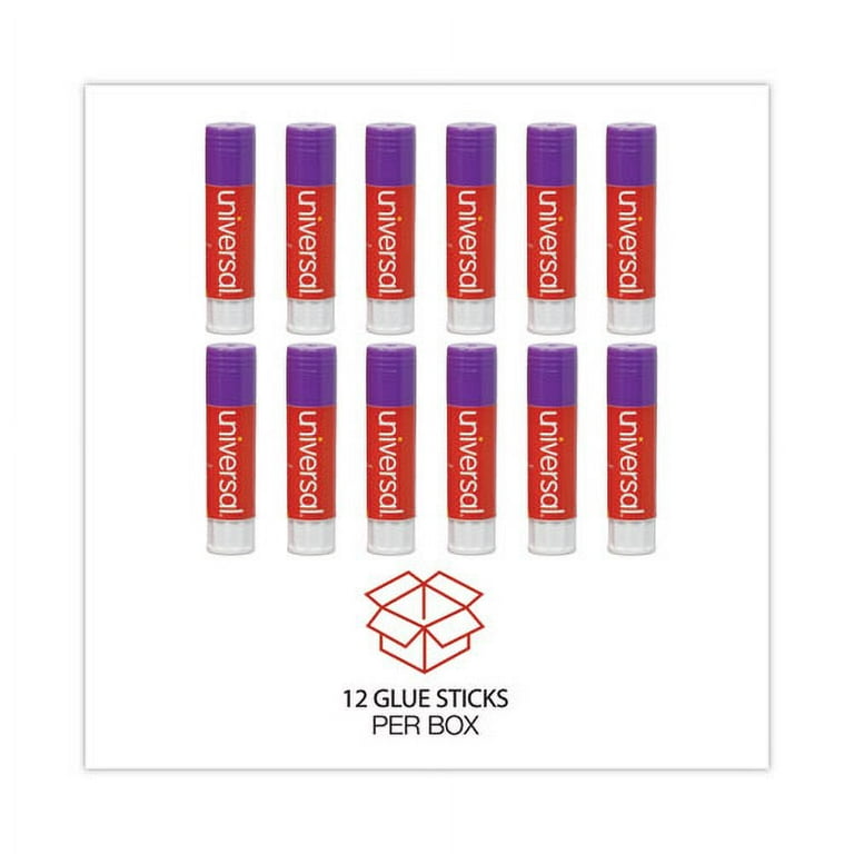 Glue Stick, 0.28 oz, Applies Purple, Dries Clear, 12/Pack Glue Stick, 0.28 oz, Applies Purple, Dries Clear, 12/Pack