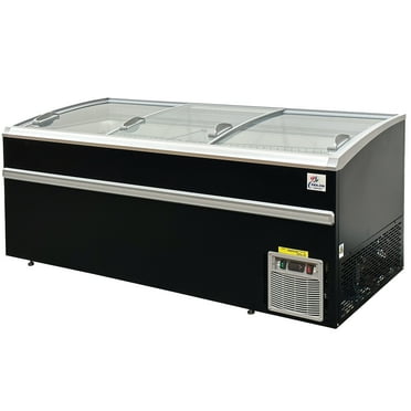 NSF 83 in. Display Chest Freezer 33.7 Cu.Ft. Automatic Defrost Chest Freezer Meat Deli Ice Cream Case Display in Black