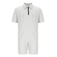 thumbnail image 7 of Bovxnpu Men's Summer Beach Outfits 2 Piece Short Sleeve Shirts and Shorts Vacation Sets Short Sleeve Collared Casual Elastic Waist Zip Pocket Short Set, 7 of 7
