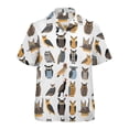 thumbnail image 5 of joogoo Men's Hawaiian Shirt Owl Pattern Short Sleeve Casual Button Down Shirts M, 5 of 6