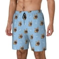 thumbnail image 2 of Uemuo Brown French Bulldog Pattern Mens Swim Trunks Quick Dry Board Shorts with Mesh Lining, Stretch Beach Shorts Quick Dry No-Chafing Board Shorts-Small, 2 of 9