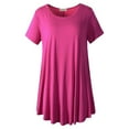 thumbnail image 3 of LARACE Tunique Décontractée Ample Blouse Hauts pour Femmes Chemise à Manches Courtes Hauts Blouse pour Dames T-Shirt, 3 of 5