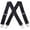 Black Striped, variant on Heavy Duty Men Trousers Wide Braces with 4 Strong Clips 50 mm X Style Suspenders Belts - Black