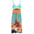 thumbnail image 5 of Jellyfish Ocean Style Fine Art Sleeveless Dress Summer Dress Woman 2025, 5 of 7