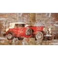 thumbnail image 2 of Wiley, Marta 32x20 Black Ornate Wood Framed with Double Matting Museum Art Print Titled - Vintage Red Car, 2 of 4