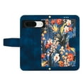 thumbnail image 6 of Allytech for Google Pixel 8 Wallet Case, Premium PU Leather Cards Slots Shoulder Strap Hand Wrist Fashion Floral Pattern Wallet Phone Case for Google Pixel 8 - Darkblue, 6 of 14