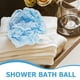 thumbnail image 4 of Bola de baño de encaje, bola de ducha, red de burbujas para baño, exfoliante de espalda para el baño (azul cielo), 4 of 5