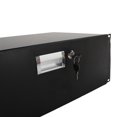thumbnail image 4 of [US-W]19" 4U Steel Plate DJ Drawer Equipment Cabinet with Keys Black, 4 of 13