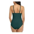 thumbnail image 3 of Maillot de Bain de Maternité une Pièce, Boutons, Encolure Croisée (Vert,G), 3 of 4