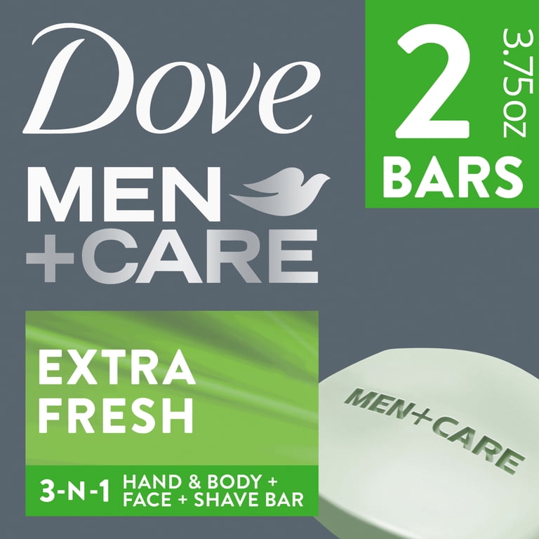 Dove Men+Care Extra Fresh 3-in-1 Bar Soap, 2 Pack, 3.75 oz photo 2