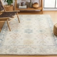 thumbnail image 2 of SAFAVIEH Micro-Loop Grosvenor Medallion Area Rug, Ivory/Blue, 8' x 10', 2 of 8