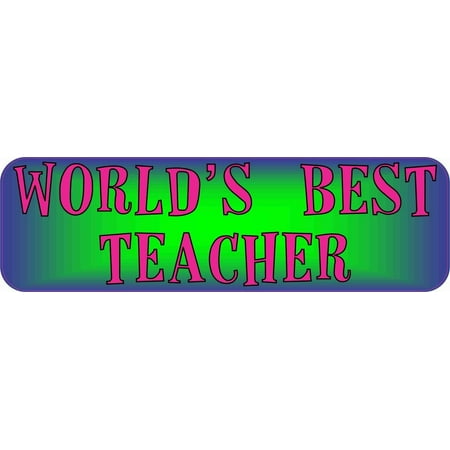 10in x 3in World's Best Teacher Magnet Magnetic Occupational