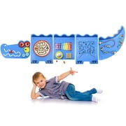 Little Chubby One Crocodile Activity Wall Busy Board Panels - Fun and Educational Toy for Kids - Easy to Install Wall Mounted Interactive Board Games and Mazes for Kids Encourages Development