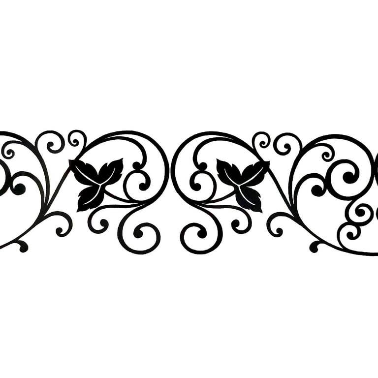 Black Damask Border