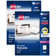 thumbnail image 1 of Tarjetas imprimibles Avery con tecnología Sure Feed 4 x 6 tamaño postal estadounidense, paquete de 2 láser, 100 tarjetas por paquete, 200 tarjetas postales en blanco en total (15389), 1 of 5