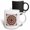 Multicolor, variant on 3drose, Ailanthus Leaves Pattern Design Red and Mint Green, 15oz Two-tone Green Mug