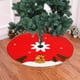 thumbnail image 1 of Falda para árbol de Navidad | Delantal redondo de 99 cm de tela no tejida con banda elástica | Decoración navideña para regalos y adornos | Cubierta inferior roja festiva para reuniones familiares, 1 of 5