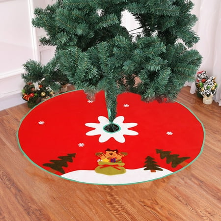 

Christmas Indoor Decor Clearance Christmas Tree Apron Christmas Tree Upholstered Bottom Cover Suitable for Christmas Tree Decorations Christmas Family Gathering Holiday Decorations X8Red