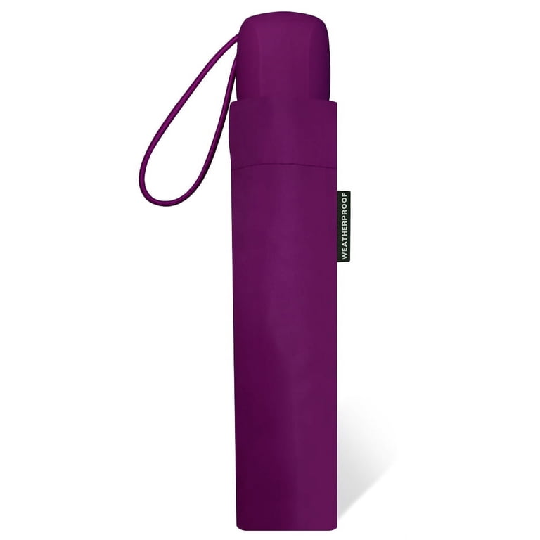 Windproof Folding Umbrella With Purple Skulls & Roses Print - Automatic Open/Close, 8 Ribs, Compact Travel Umbrella For Men & Women