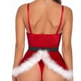 thumbnail image 4 of DPTALR Ladies Christmas Sexy Solid Stitching Sling Lingerie Dress, 4 of 4
