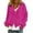 Hot Pink, variant on Women Sweaters Button Down Cardigan Long Sleeve Open Front Knit Crop Top Crewneck Jacket V-Neck Solid Color Loose Outerwear Womens Cardigan Purple XXL