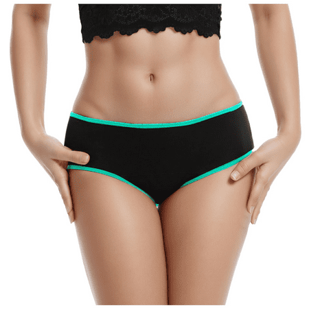 Fulorrnie Underwear for Women Plus Size Briefs Breathable Comfort Panties Sport Seamless Elastic Waist Panty Green S