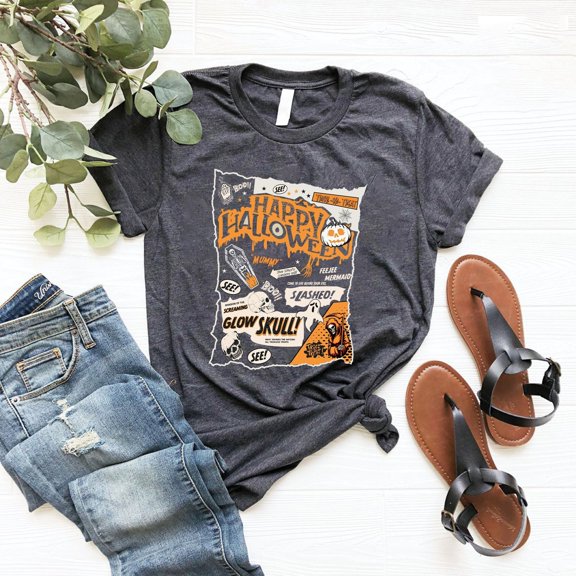 Retro Halloween T-Shirt, Cute Halloween Theme Shirt, Funny Halloween Shirt, Halloween Shir
