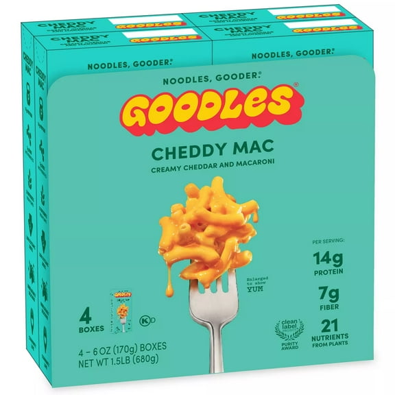 Goodles Cheddy Mac & Cheese, 6 Ounce (Pack of 4)