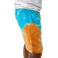 thumbnail image 5 of Ben Din Clothing Men's Tie Dye Swim Trunks Cotton Beach Shorts, Orange, 5 of 9