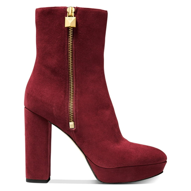Michael Kors Women s Frenchie Suede Ankle Booties Red Size 8
